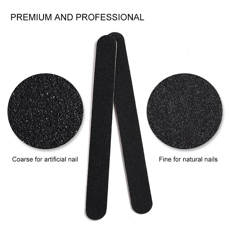 1pc Kikir Kuku Profesional Ultra Tipis Warna Hitam Untuk Pedicure