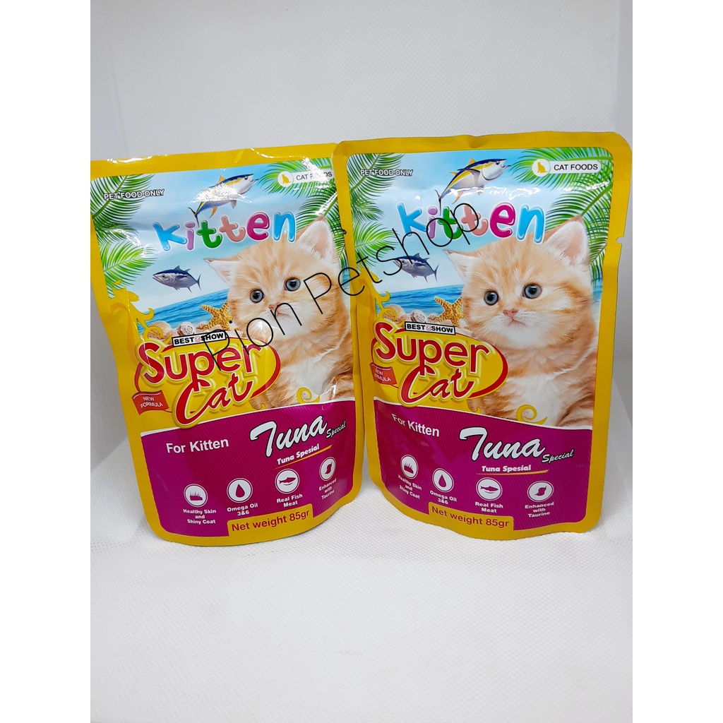 Super Cat Pouch 85gr/Makanan Basah untuk Kucing 85gr