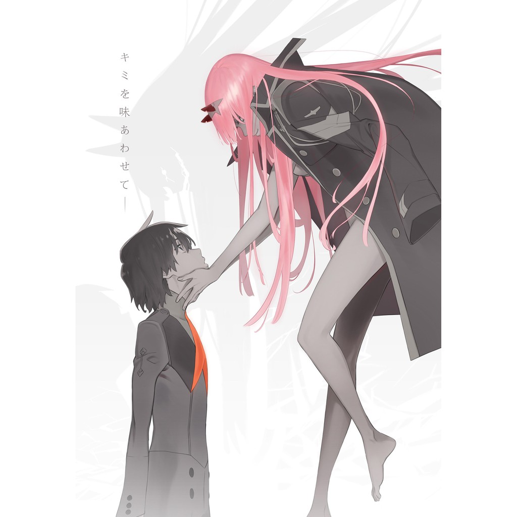 print cetak Poster custom Anime zero two Darling in the FranXX full colour hd-a5