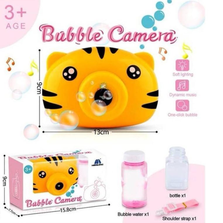 MAINAN ANAK BUBBLE CAMERA KAMERA GELEMBUNG SABUN KARAKTER SPIDERMAN HELLO KITTY DORAEMON TIGER-TIGER Kamera