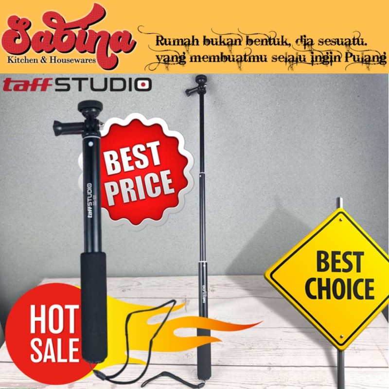 Tongsis Monopod Round Mount for HP Action Camera Smartphone 90CM