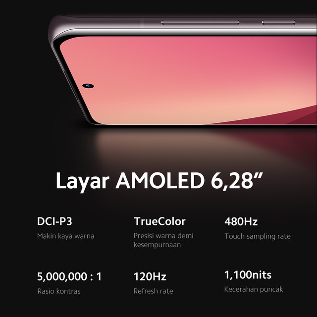 Xiaomi 12 (8GB+256GB) Snapdragon® 8 Gen 1 5G 50MP Triple Kamera Layar AMOLED 6,28” 120Hz 4500mAh-4