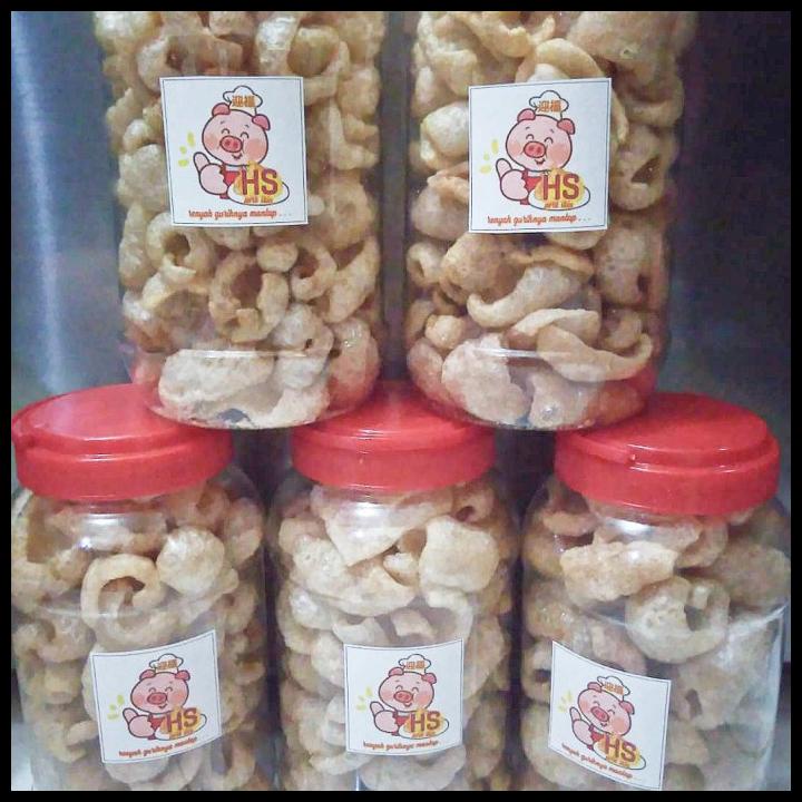 

Kerupuk Kulit Babi Kemasan Toples 180Gram Full