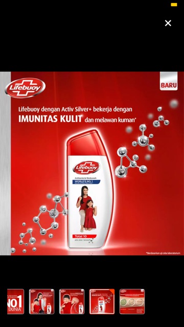 Lifebuoy Body Wash Total 10 Refill 825 ml / Sabun Cair Lifeboy merah 825ml