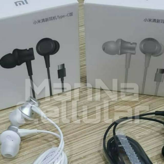 Earphone Xiaomi Mi6 Mi8 Type C Original warna PUTIH