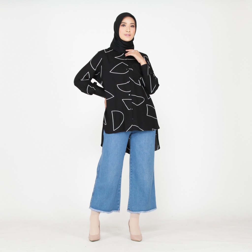Kemeja Wanita Busui LD 120 Jumbo Bahan Rayon Viscose-KM 02