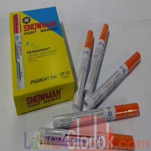 

Gilaa!!! Spidol Permanent Paint Marker Snowman Orange Isi 12 Pcs Murah