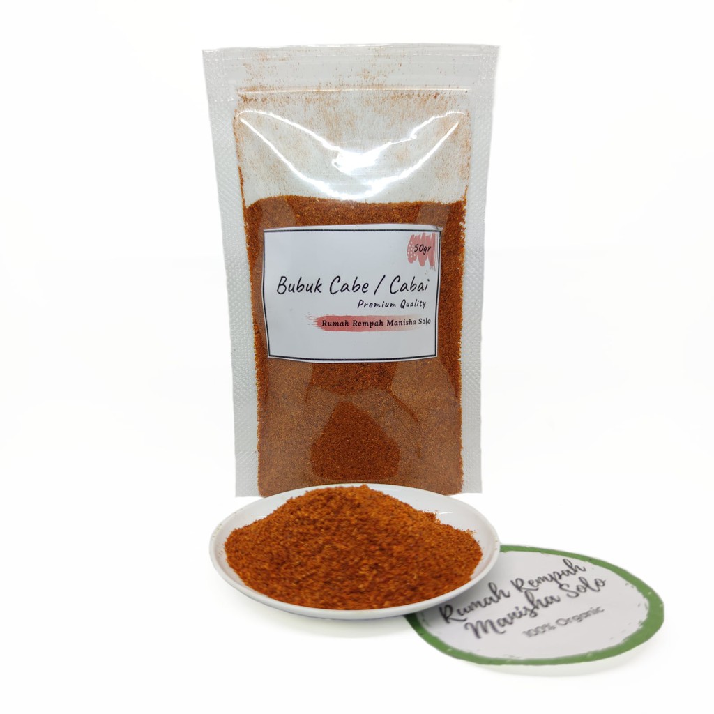 Bubuk Cabai Cabe lombok / Chili Powder 50gram - Rumah Rempah Manisha Solo