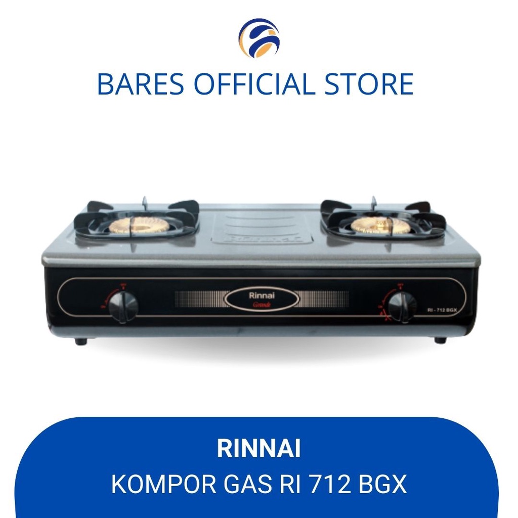 Rinnai RI 712 BGX Kompor Gas 2 Tungku / Kompor Gas Rinnai RI 712 BGX