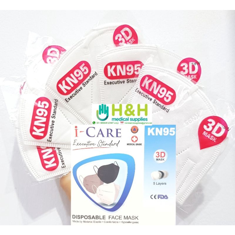 Masker kn95 i Care / Masker KN 95 I-Care / Masker KN95 5ply isi 10 pcs