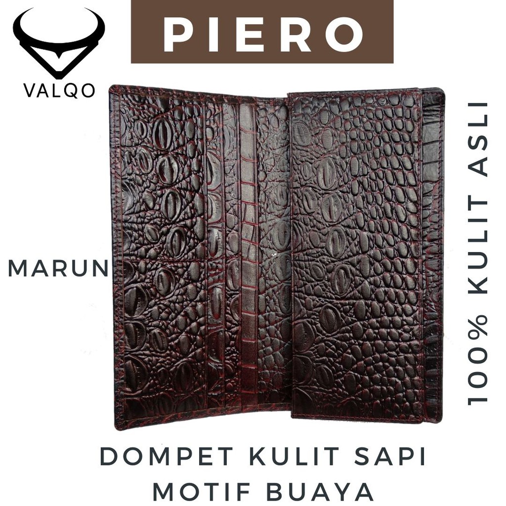 [VALQO] PIERO Dompet kulit sapi motif Buaya Cewek Cowok Wanita Pria Perempuan Laki bisa COD