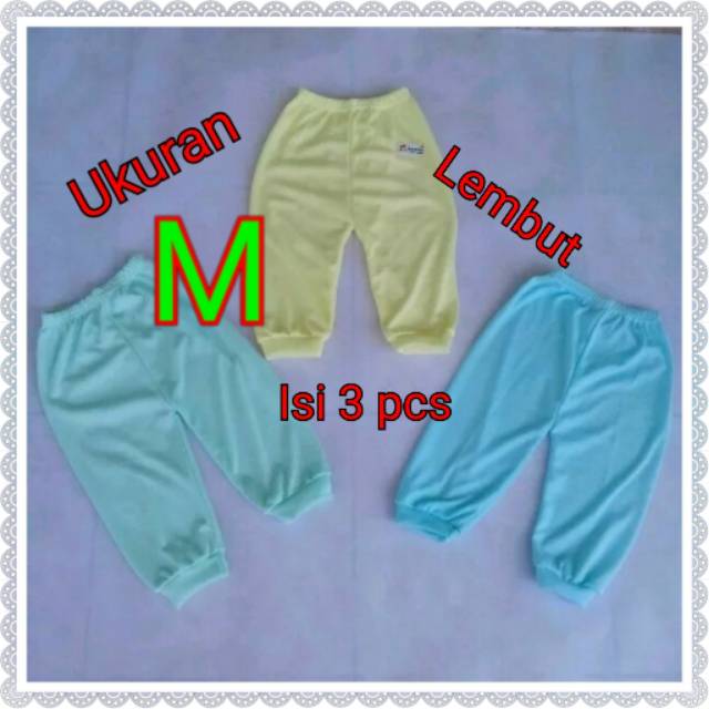 Celana bayi panjang murah ukuran M isi 3pcs