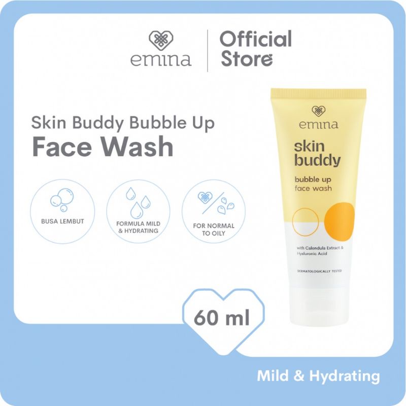 EMINA SKIN BUDDY Micellar Water 50/ 100mL - Bubble Up/ Dot Burst Face Wash 60mL - Face Toner 100mL - Sun Protec SPF 30