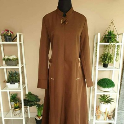 Gamis Kerja Pns Perawat Bidan Putih Batik