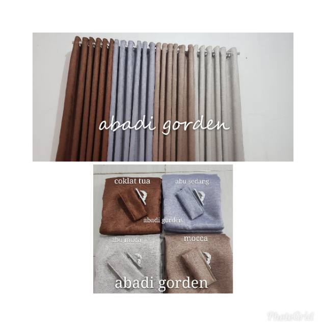 Gorden blackout polos serat embos mocca coklat abu/silper coklat muda