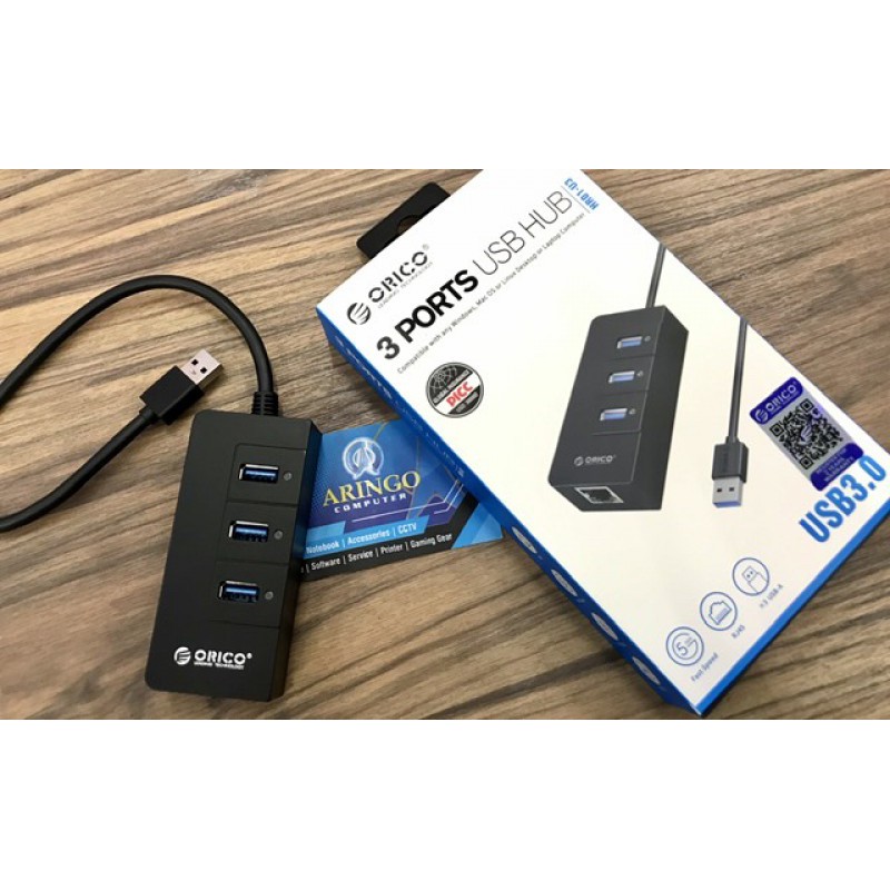 Accessories ORICO HR01-U3 USB HUB 3Port Portable USB 3.0+ Gigabit Ethernet LAN Network Adapter adds