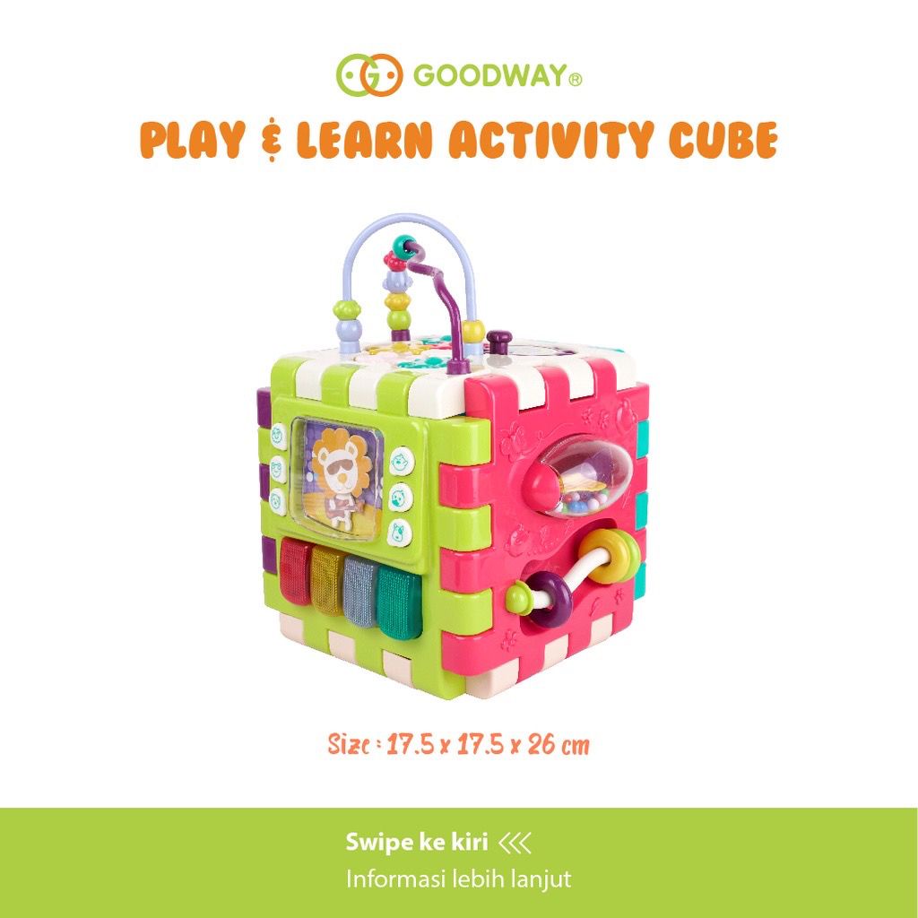 Goodway Play &amp; Learn Activity Cube / Mainan Edukasi Anak Puzzle