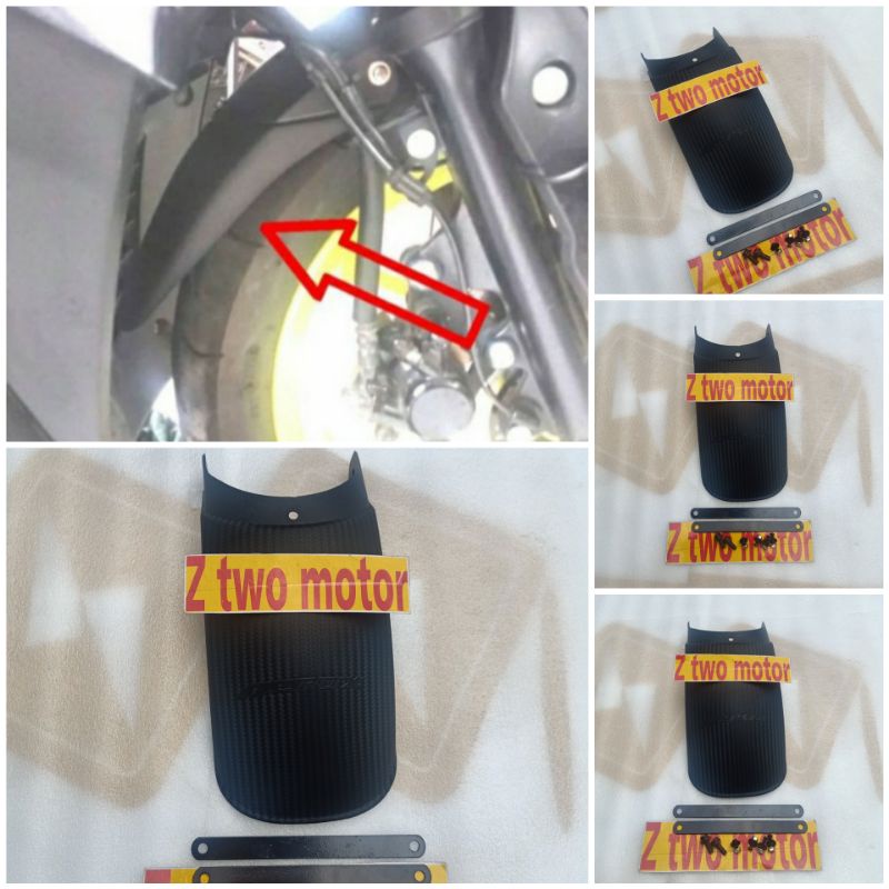Mudflap Sambungan Spakbor Aerox 155 carbon Aerox New Connected 2021 sambungan spakbor depan aerox