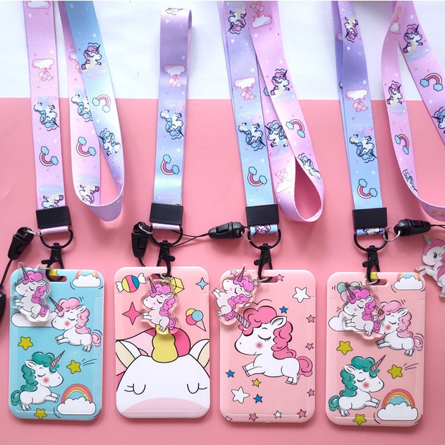 Name Tag Id Card Holder Korea Motif Kartun Hardcase Aksesoris Tempat Kartu GTG