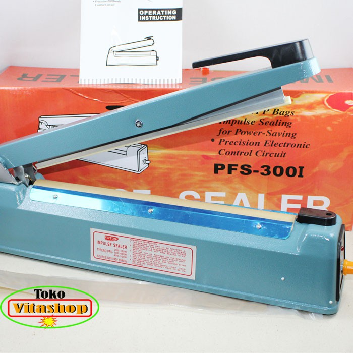 ALAT PENYEGEL IMPULSE SEALER VICTON PSF-3001 BODI BESI MESIN PRES PLASTIK KUAT DAN KOKOH