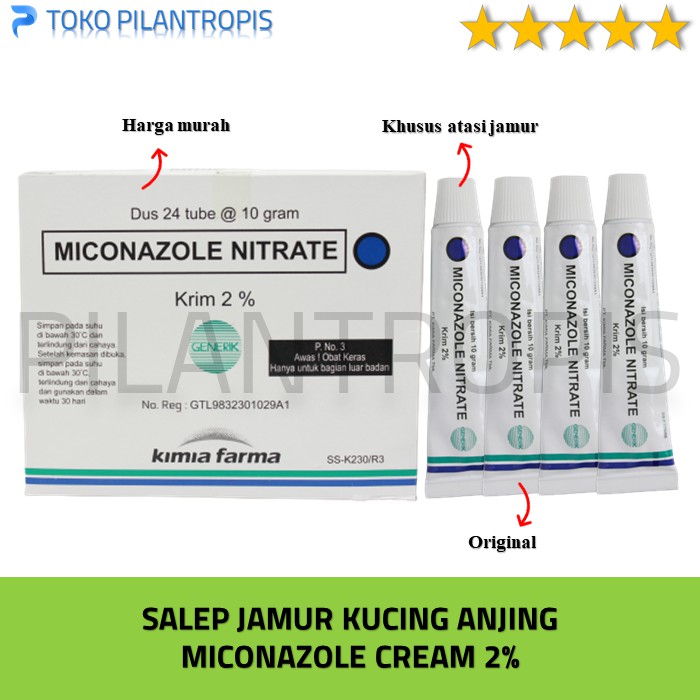 SALEP MICONAZOLE NITRATE 2% CREAM KRIM OBAT JAMUR KUCING AMPUH OBAT KUDIS KURAP GATAL GUDIK KUCING ANJING MURAH ORIGINAL