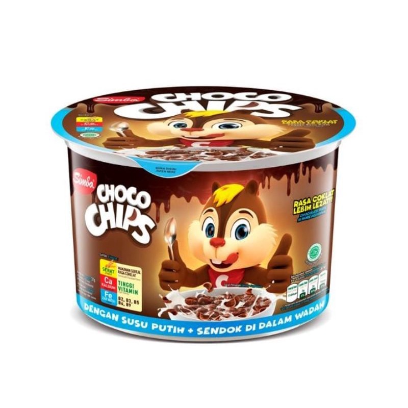 

Simba Choco Chips Sereal Cup Susu Putih 34 g