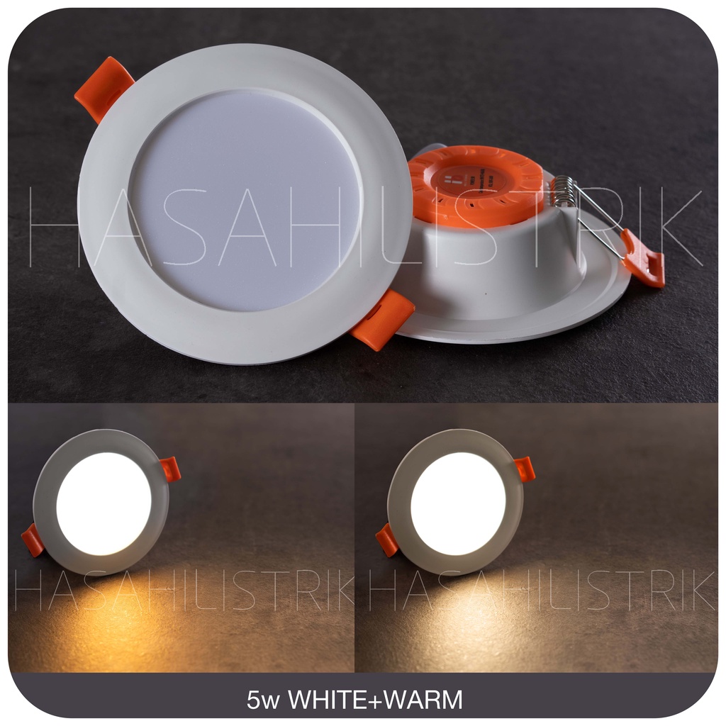 Lampu Downlight LED 5 Watt  (Putih Dan Warm White)