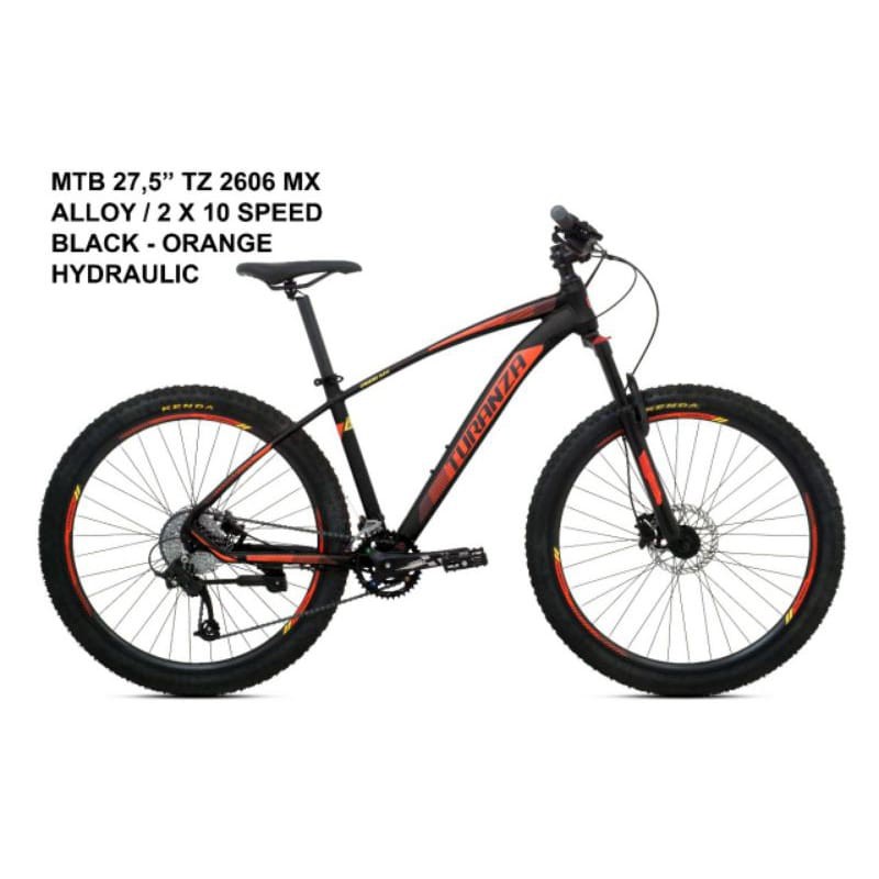 SEPEDA GUNUNG MTB 27,5 MTB ALLOY TZ 2606 MX TURANZA HYDRAULIC