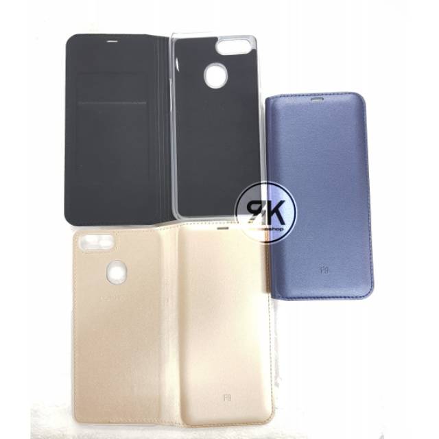 flip wallet oppo F9 case casing cover kulit leather