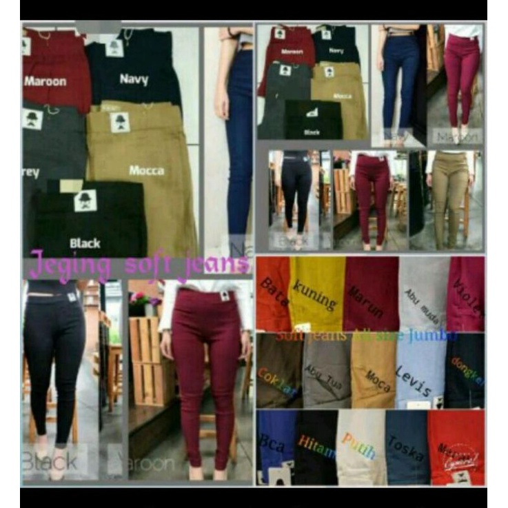grosir jeging softjeans import allsize besar #888