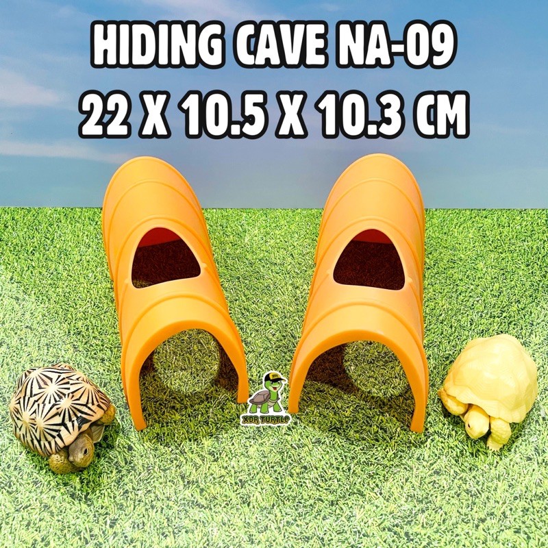 HIDING CAVE NA-09 RUMAH TORTO REPTIL KURA DARAT SULCATA PARDALIS PANANA SKINK KADAL SALVA VARANUS