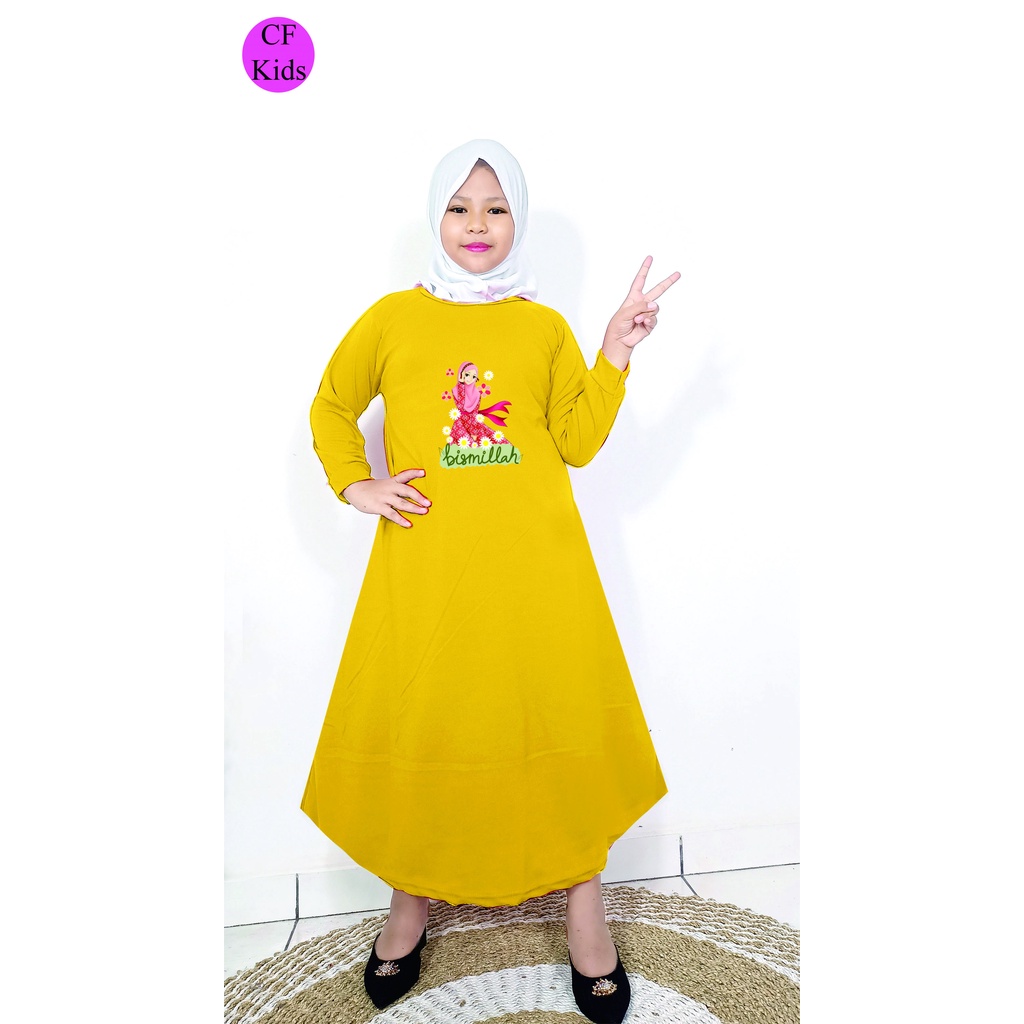 Gamis Anak Perempuan DTF Bismillah Cute CF Kids