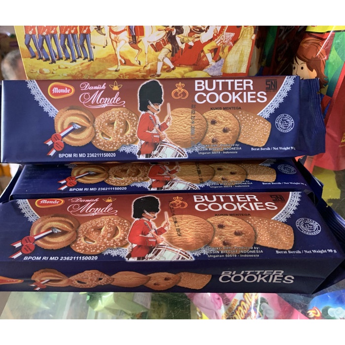 

Wafer-Biskuit- Monde Butter Cookies Kemasan Pack Kecil 90 Gram -Biskuit-Wafer.