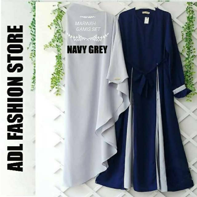 Baju Gamis Marwah Set M L XL-1