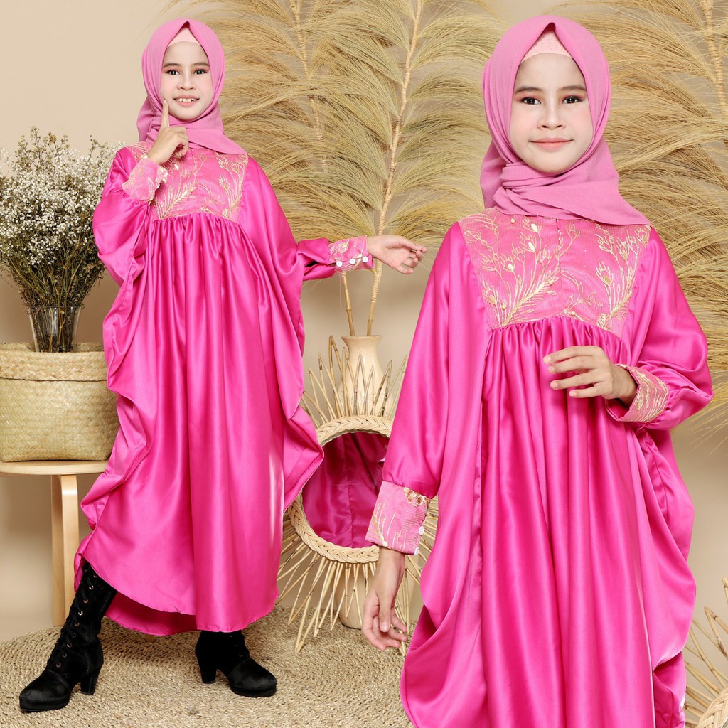 Pakaian Muslimah Anak Kaftan Anak Fashion anak Muslimah Murah Terbaru Baju Muslim Kaftan Lebaran