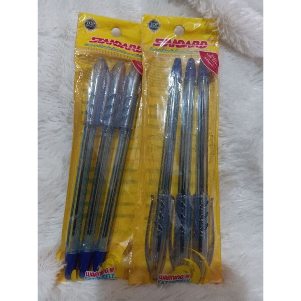 

pulpen standar biru dan merah set 3pcs