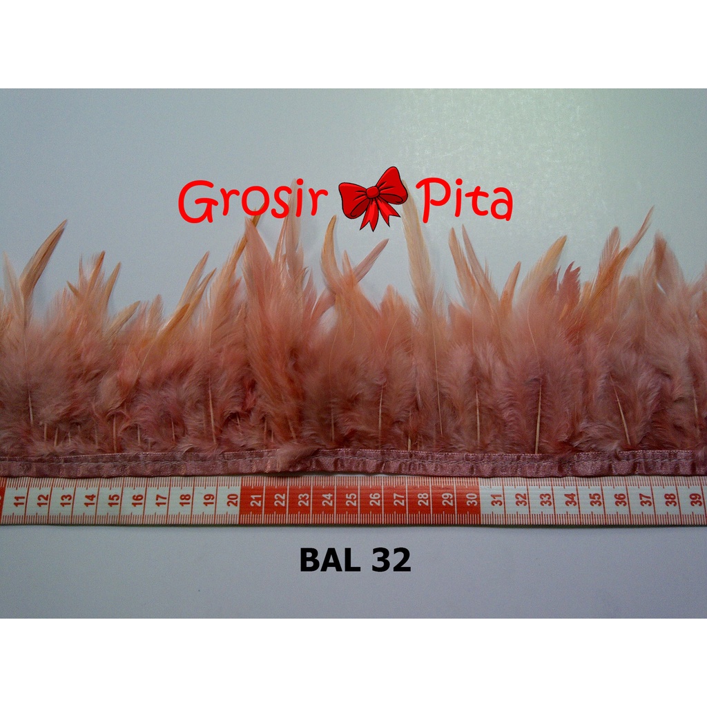 (1 yard) Bulu Ayam Lancip BAL 32 | Bulu Hias | Toko Bahan Craft | Grosir Pita