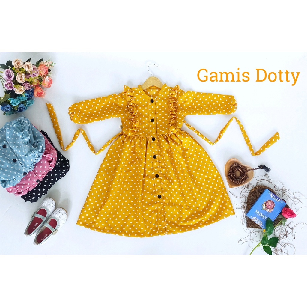 Gamis Dotty Anak Unik/Busana Muslim Anak/Gamis Anak