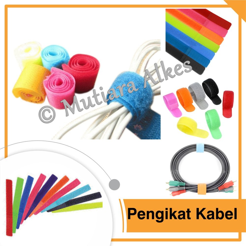 Velcro strap binder cable–pengikat / klip / penjepit kabel organizer