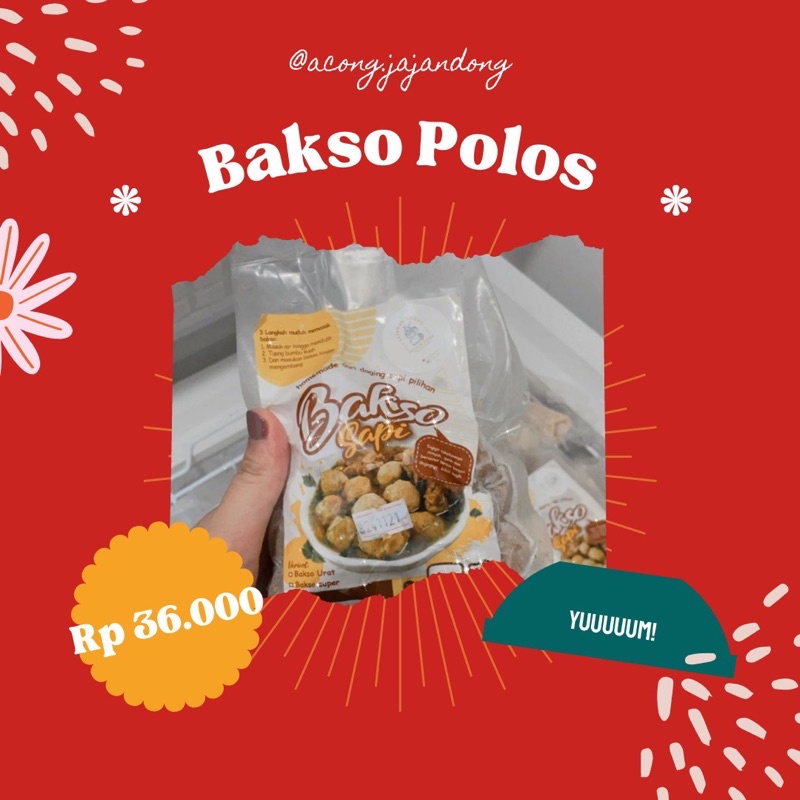 

Bakso Polos Frozen Acong Jajan Dong