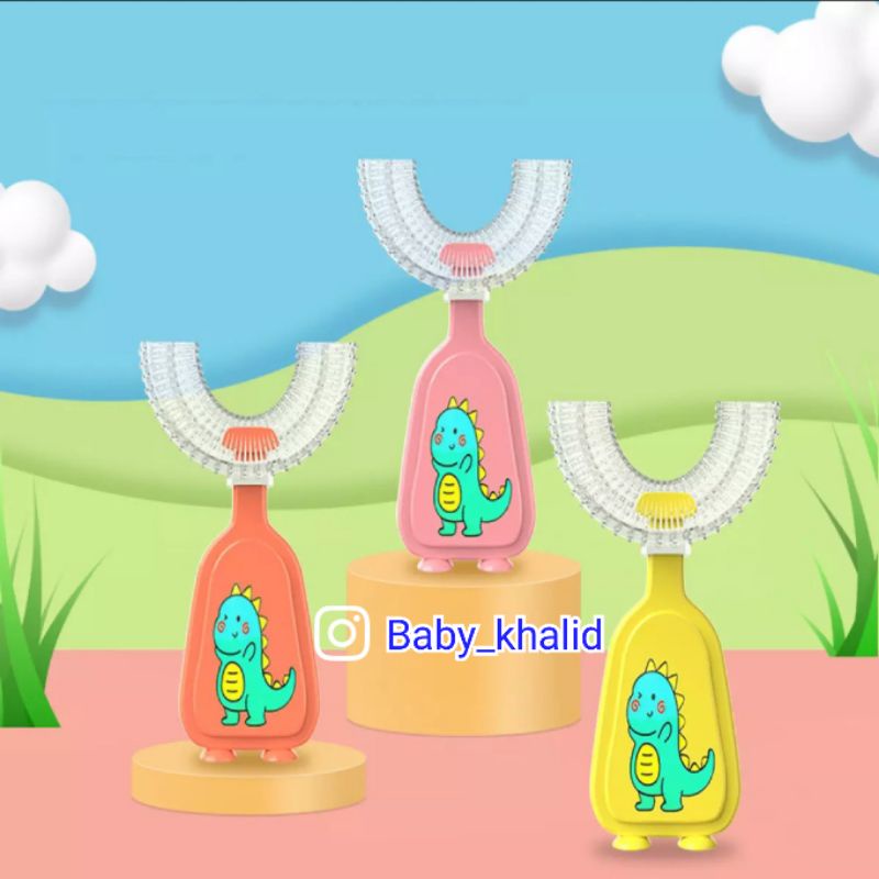 Sikat Gigi Anak Bentuk U Bahan Silikon 2-6 Tahun / 6-12 Tahun