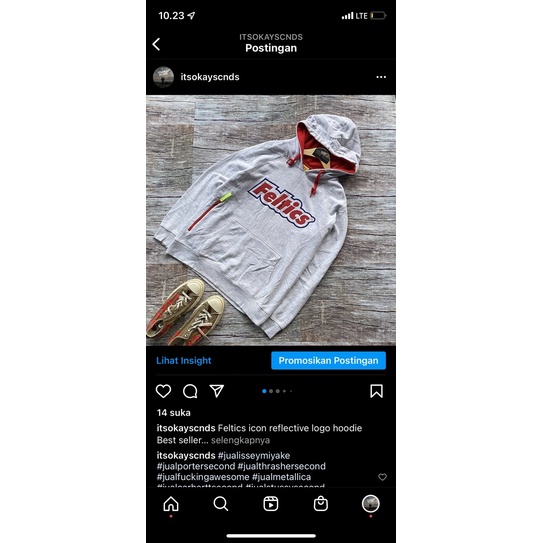 Feltics icon reflective logo hoodie