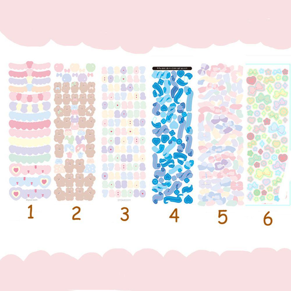 Populer Stiker Korea Kawaii Glitter Perekat Diri Jurnal Telepon Scrapbooking