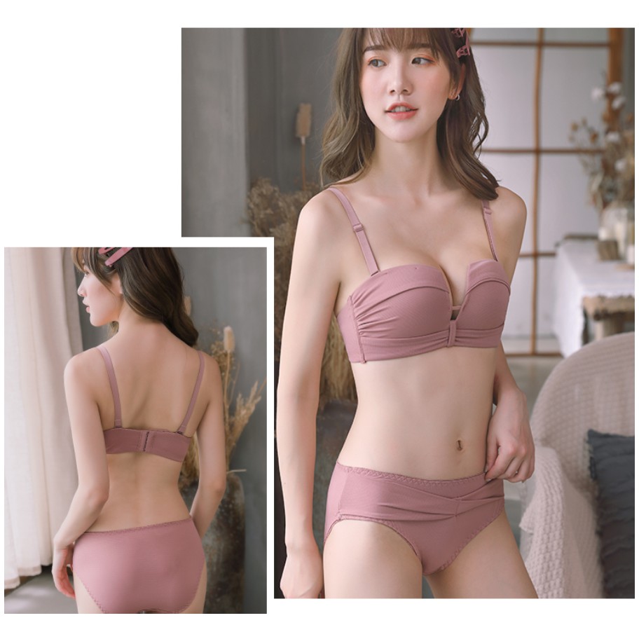 【 Bra Mall 】BM-048 Hot Item Bra Wanita Model Tanpa Kawat Dengan Bahan Halus Dan Hiasan Renda