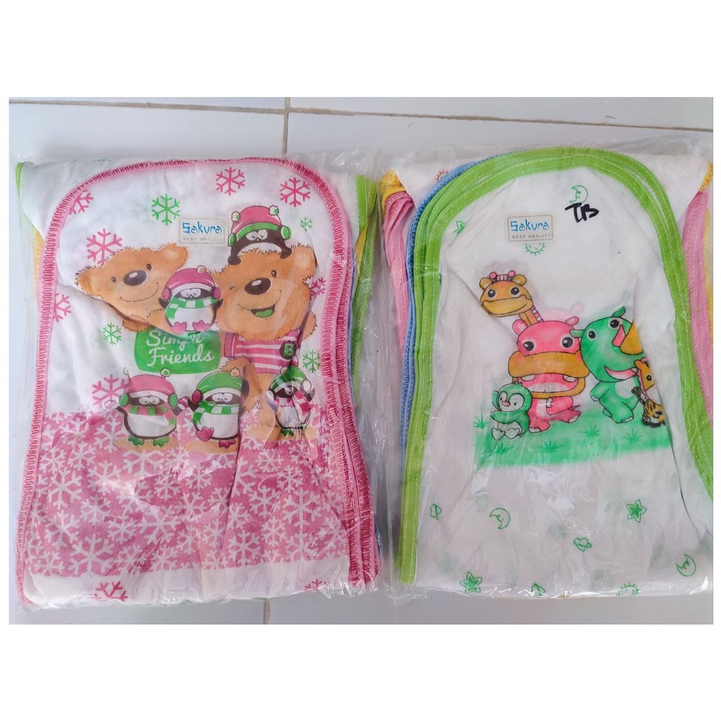 12pc POPOK TEBAL Bayi / Popok Alas / Popok Ikat Tali / Popok Putih Sablon celana popok kain lusin