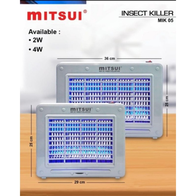 Insect Killer MITSUI 2 Watt MIK 05 Perangkap Nyamuk Elektrik Lampu UV