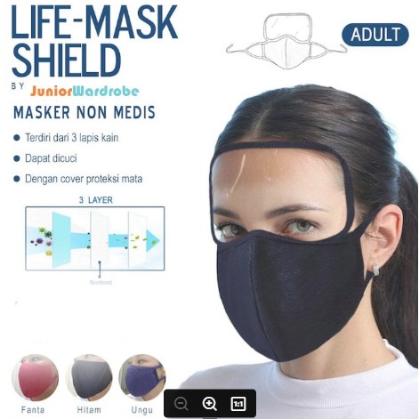 [Bayar di Tempat] MASKER KAIN MASKER ANAK MASKER DEWASA MASKER KAIN LIFE MASK SHIELD