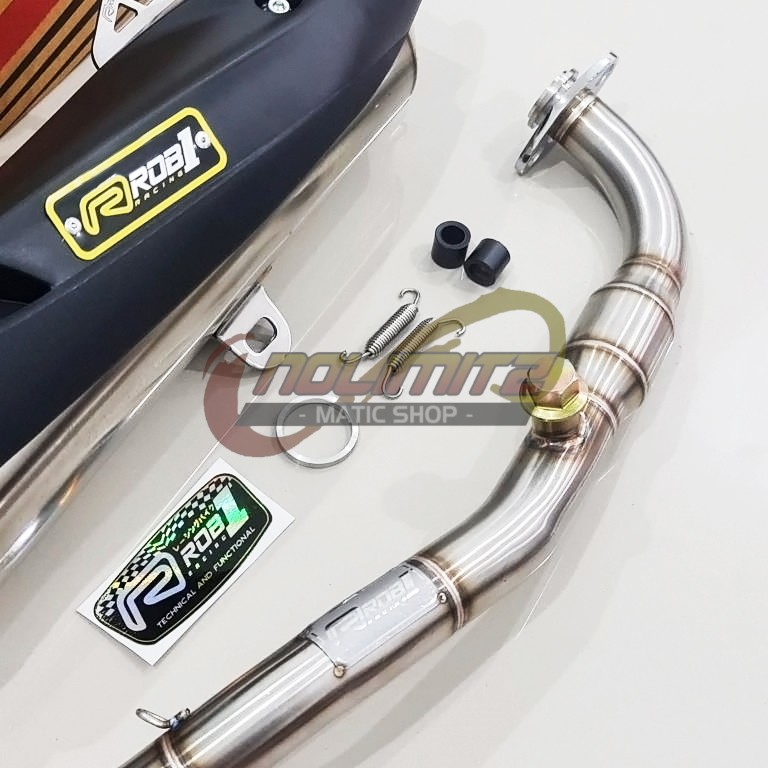 Knalpot Standar Racing Power Boom ROB1 BORE UP Cup V New NMAX 2020 Aerox 155 Connected