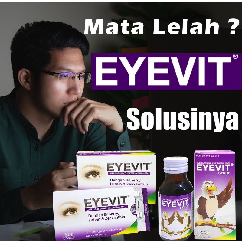 lov me❤ Eyevit Tablet Vitamin Mata Lutein Zeaxatin Bilberry - 1 BOX isi 30