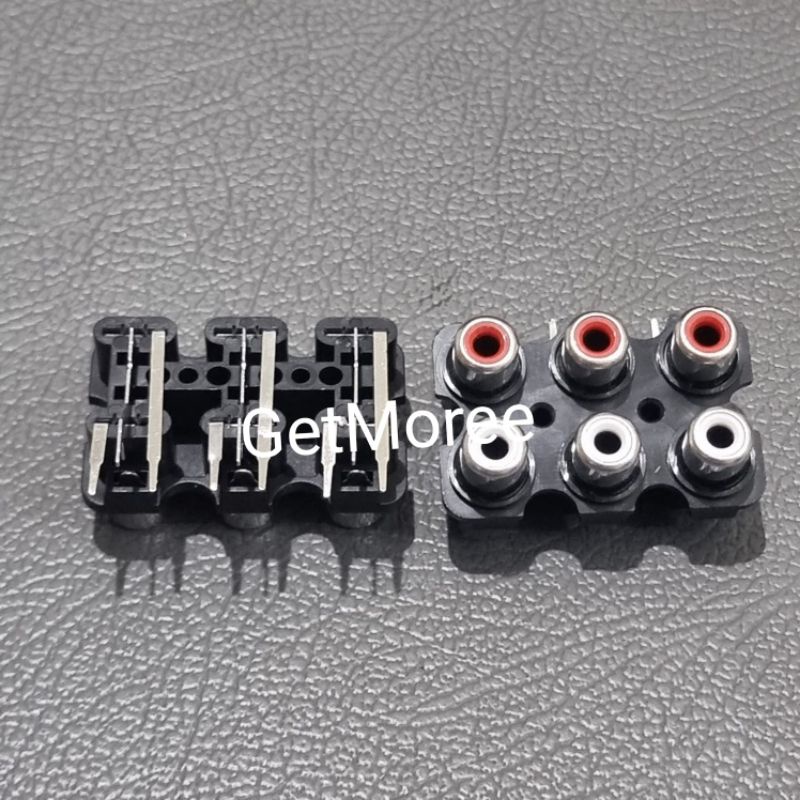 Jual Soket Rca 6p Bell Socket 3x2p Tancap Pcb 6Pin 6 Pin | Shopee Indonesia